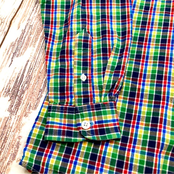 Hartstrings Button Down Shirt  Plaid Collared Long Sleeve Sz 12 - Picture 2 of 10